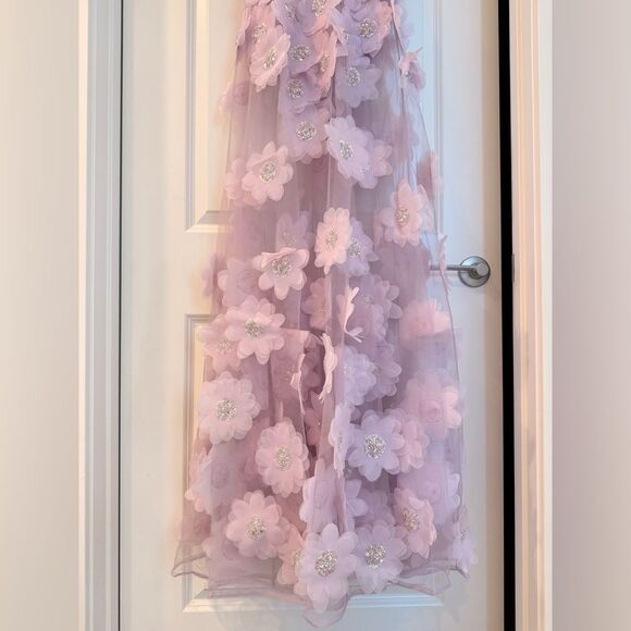 NEW BRONX AND BANCO Rosalie Lilac Lavender Floral Gown, wedding guest max - Picture 7 of 13